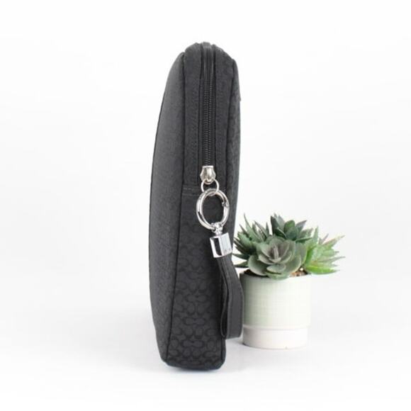 Coach Black Signature Laptop Case - Picture 4 of 7